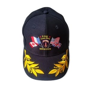 D-Day 1944 Normandie embroidered memorial cap Military blue adjustable clean